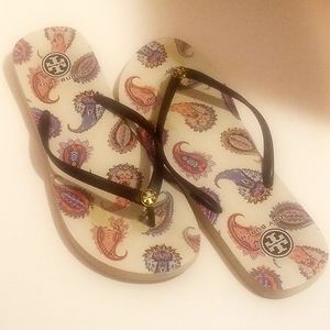 Tory Burch Flip Flops. Size 10.